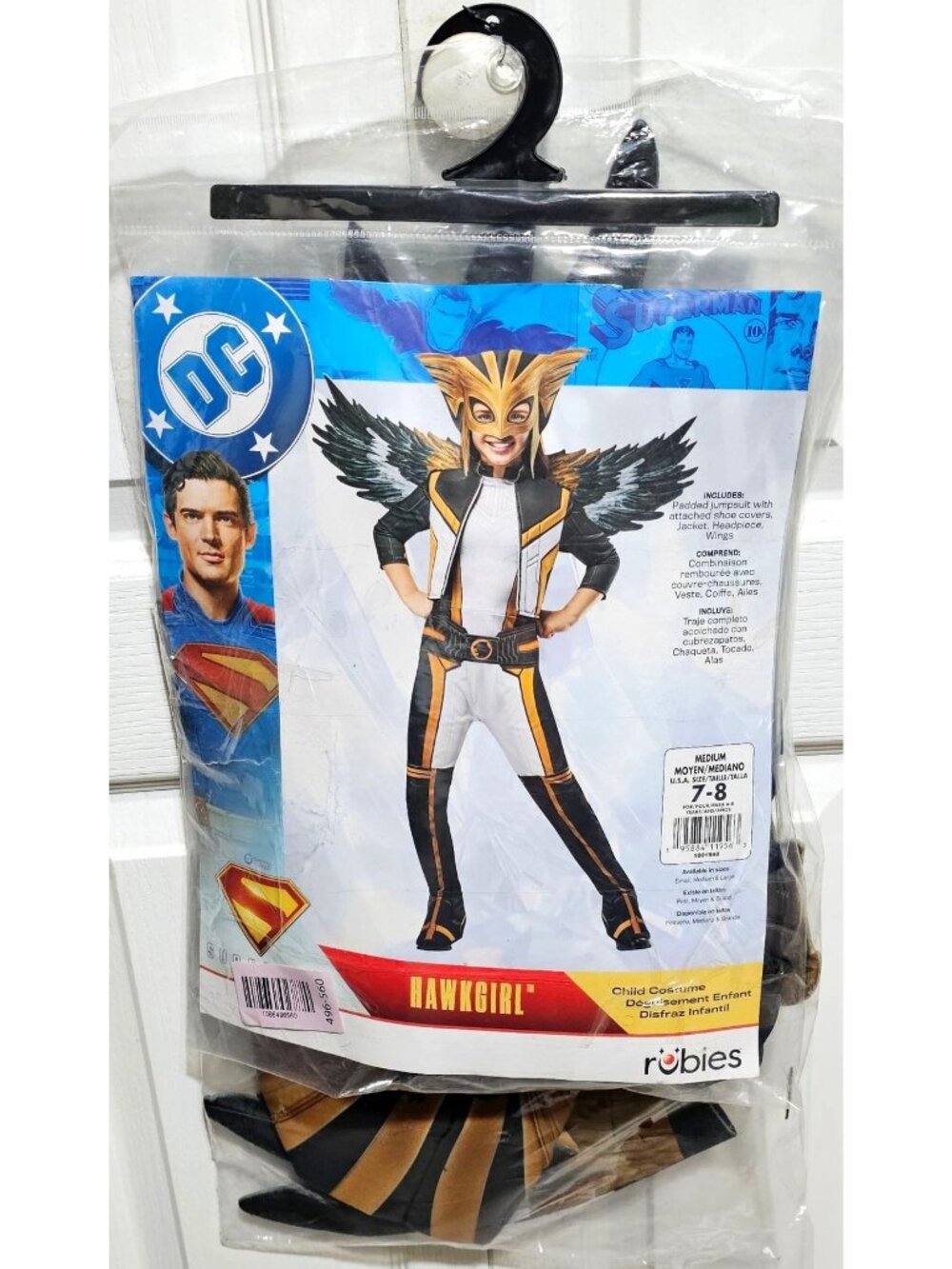 Superman Hawkgirl Costume Girls 7-8 DC Comics Justice League Rubies Kids NEW